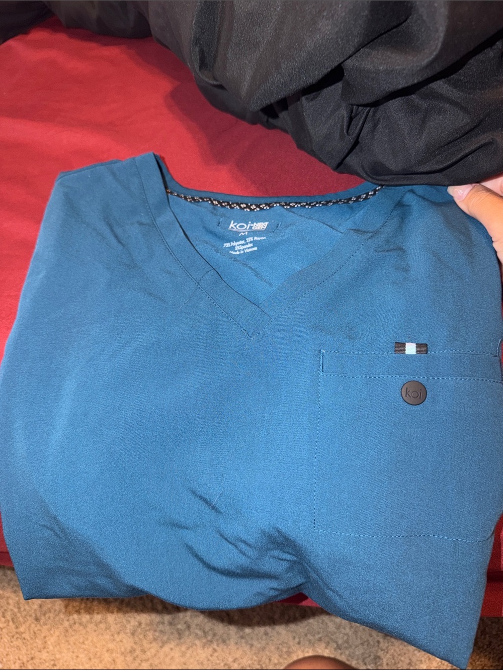 koi Blue V-Neck Women’s Scrub Top